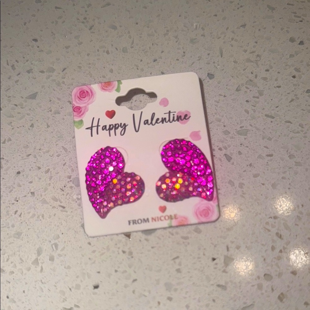 Sparkling Heart Earrings